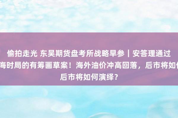 偷拍走光 东吴期货盘考所战略早参｜安答理通过干系红海时局的有筹画草案！海外油价冲高回落，后市将如何演绎？