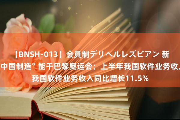 【BNSH-013】会員制デリヘルレズビアン 新质出产力周报｜“中国制造”能干巴黎奥运会；上半年我国软件业务收入同比增长11.5%