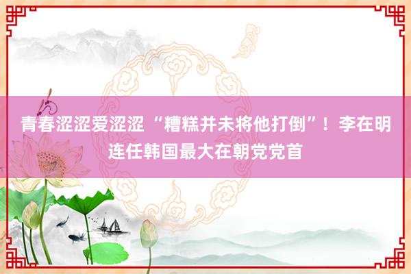 青春涩涩爱涩涩 “糟糕并未将他打倒”！李在明连任韩国最大在朝党党首