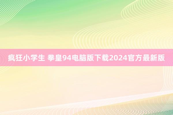 疯狂小学生 拳皇94电脑版下载2024官方最新版